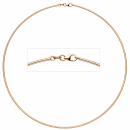 Halsreif 585 Rotgold 1,8 mm 45 cm Gold Kette Halskette Rotgoldhalsreif Karabiner