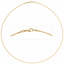 Halsreif 750 Gold Gelbgold 1,1 mm 50 cm Halskette Kette Karabiner