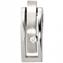 Anhänger 950 Platin matt 1 Diamant Brillant 0,10ct. Platinanhänger