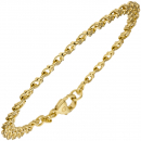 Garibaldiarmband 585 Gold Gelbgold 19 cm Armband Goldarmband Karabiner