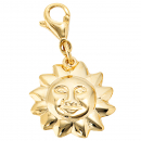 Einhänger Charm Sonne aus 333 Gold Gelbgold Goldcharm