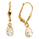 Ohrhänger Tropfen 333 Gold Gelbgold 2 Zirkonia Ohrringe Boutons Goldohrringe