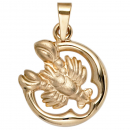 Anhänger Sternzeichen Krebs 375 Gold Gelbgold matt Sternzeichenanhänger