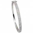 Armreif Armband 925 Sterling Silber mit Zirkonia Silberarmreif Klappverschluss