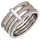 Damen Ring breit 925 Sterling Silber rhodiniert Silberring - 50mm