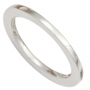 Damen Ring 585 Gold Weißgold Weißgoldring schmal schlicht - 56mm
