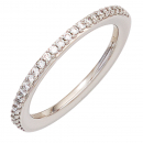 Damen Ring 585 Gold Weißgold 26 Diamanten Brillanten 0,21ct. Weißgoldring - 50mm