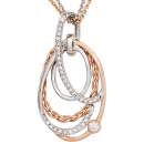 Anhänger verschlungen 585 Gold Weißgold Rotgold bicolor 41 Diamanten Brillanten