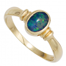 Damen Ring 585 Gold Gelbgold 1 Opal-Triplette Goldring Opalring - 50mm