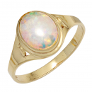Damen Ring 333 Gold Gelbgold 1 Opal Goldring - 54mm