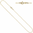 Figarokette 333 Gelbgold 2,3 mm 45 cm Gold Kette Halskette Goldkette Federring