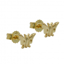 Stecker 5x7mm Schmetterling glänzend 9Kt GOLD