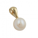 Anhänger ca. 6mm Zuchtperle rund 9Kt GOLD