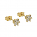 Stecker 5mm Zirkonia 9Kt GOLD