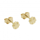 Stecker 5mm Kleeblatt glänzend 9Kt GOLD