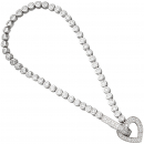 Armband Herz 925 Sterling Silber mit Zirkonia 19 cm Silberarmband
