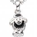 Kinder Anhänger schwarzes Schaf 925 Sterling Silber rhodiniert Kinderanhänger