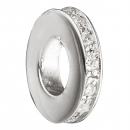 Anhänger 925 Sterling Silber rhodiniert mit Zirkonia rundum