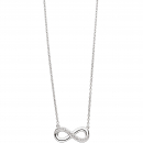 Collier Kette mit Anhänger Unendlichkeit 925 Sterling Silber mit Zirkonia 41 cm