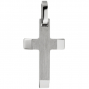 Anhänger Kettenanhänger Kreuz aus Edelstahl mattiert Kreuzanhänger