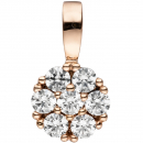 Anhänger 333 Gold Rotgold 7 Zirkonia Rotgoldanhänger