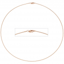 Halsreif 925 Sterling Silber rotgold vergoldet 1,1 mm 42 cm Kette Halskette