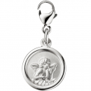 Einhänger Charm Engel Schutzengel 925 Silber matt Anhänger für Bettelarmband