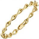 Panzerarmband 925 Silber gold vergoldet 19 cm Armband