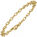 Rundankerarmband 925 Sterling Silber gold vergoldet 19 cm Armband Ankerarmband