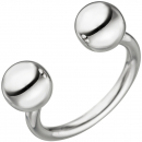 Damen Ring Kugel Kugeln 925 Sterling Silber Silberring Kugelring offen - 52mm