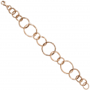 Armband mit großen Gliedern 925 Sterling Silber rotgold vergoldet 19 cm