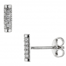 Ohrstecker Stab 925 Sterling Silber 28 Zirkonia Ohrringe Silberohrringe