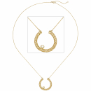 Collier Halskette 750 Gold Gelbgold 1 Diamant Brillant 45 cm Kette Goldkette