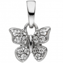 Kinder Anhänger Schmetterling 925 Sterling Silber mit Zirkonia Kinderanhänger