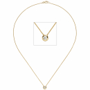 Collier Kette mit Anhänger 585 Gold Gelbgold 1 Diamant Brillant 45 cm