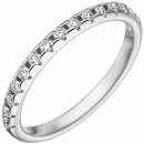 Damen Ring 585 Gold Weißgold 15 Diamanten Brillanten Weißgoldring Diamantring - 56mm