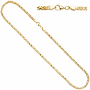 Königskette 925 Sterling Silber gold vergoldet 3,2 mm 60 cm Kette Halskette