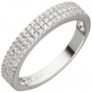 Damen Ring 925 Sterling Silber 69 Zirkonia Silberring - 52mm