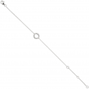 Armband 925 Sterling Silber 16 Zirkonia 18,5 cm Silberarmband