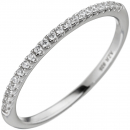 Damen Ring schmal 925 Sterling Silber mit Zirkonia Silberring - 52mm