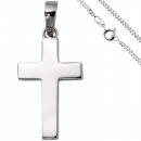 Anhänger Kreuz 925 Silber Kreuzanhänger Silberkreuz mit Kette 50 cm