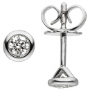 Ohrstecker 585 Gold Weißgold 2 Diamanten Brillanten Ohrringe Diamantohrstecker