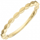 Damen Ring zart 585 Gold Gelbgold matt Goldring - 50mm