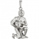 Anhänger Sternzeichen Wassermann 925 Sterling Silber matt Sternzeichenanhänger