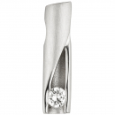 Anhänger 950 Platin teil matt 1 Diamant Brillant 0,11ct. Platinanhänger