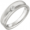 Damen Ring 950 Platin matt 1 Diamant Brillant 0,13ct. Platinring - 56mm