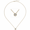 Collier Kette mit Anhänger 585 Gold Gelbgold 1 Diamant Brillant 0,50 ct. 45 cm