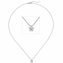Collier Kette mit Anhänger 585 Gold Weißgold 1 Diamant Brillant 1,0 ct. 45 cm