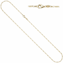 Figarokette 333 Gold Gelbgold diamantiert 1,7 mm 50 cm Kette Halskette Goldkette