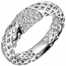Damen Ring 925 Sterling Silber 14 Zirkonia Silberring - 56mm